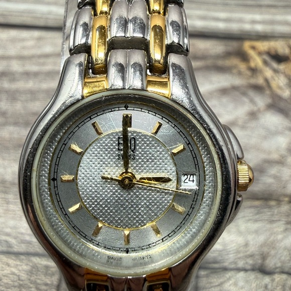 ESQ BY MOVADO SWISS TWO TONE BRACELET WHITE DATE WOMEN WATCH E5002
